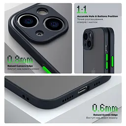 Чехол-панель-накладка для Xiaomi Poco X6 Pro 5G, Frosted Matte, синий, противоударный чехол с защитой всего корпуса, термополиуретан TPU + поликарбонат PC, ArmorStandart (ARM73373) - мініатюра 3