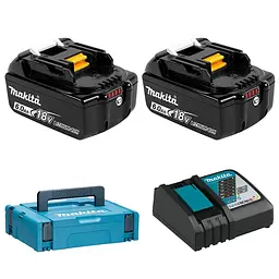 Набір акумуляторів BL1860B (2 шт) та зарядний пристрій для продукції Makita LXT (198116-4) - мініатюра 2
