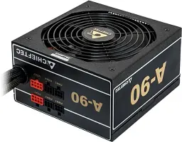 Блок живлення 550 Вт, Chieftec A90, чорний, напiвмодульний, 80+ Standart, Active PFC, 140 мм, 3xMolex/6xSATA/2x6+2-pin