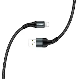 Дата кабель USB 2.0 AM to Lightning 1.0m nylon black ColorWay (CW-CBUL045-BK) - мініатюра 6