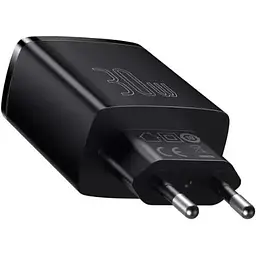 Зарядний пристрій Baseus Compact Quick Charger 2U + C 30W EU Black (CCXJ-E01) - мініатюра 2