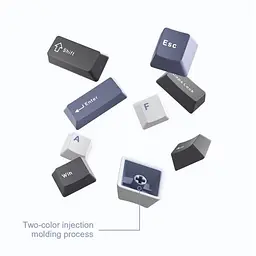 Клавіатура Aula F87 Gasket Greywood switch Hot-Swap 2.4G Wireless/BT White EN/UA (6948391208602) - мініатюра 4