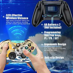 Бездротовий контролер Lapezei для ПК, сумісний з ПК (Windows 7/8/10/11)/Android/ios з WiFi/Custom Programming/Vibration/3.5mm - мініатюра 6