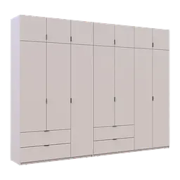 Розпашна Шафа для одягу Doros Лукас Кашемір 3+4 ДСП 315х50х240 (42005136) - мініатюра 6