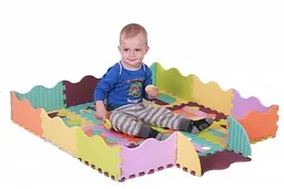Дитячий ігровий килимок-пазл Baby Great Швидкий транспорт, з бортиком, 122х122 см (GB-M129V2E) - мініатюра 5
