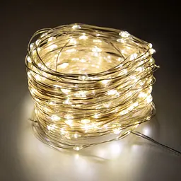 Лід гірлянда роса 200 LED copper, світлодіодна нитка новорічна гірлянда на ялинку 20 м Теплий Білий (ST)
