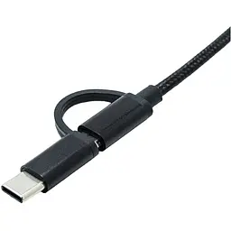 Перехідник OTG AC-150 2in1 USB 3.0 - MicroUSB USB Type-C Black XoKo (AC-150-BK) - мініатюра 3