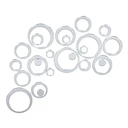 Дзеркальний декор Wall Sticker SW-00002523 акриловий самоклеючий 24 шт. срібло