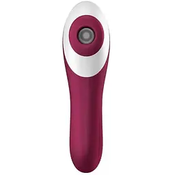 Вакуумний стимулятор із вібрацією Satisfyer Dual Crush Wine Red Wine Red - мініатюра 2