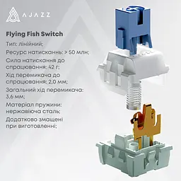 Клавіатура Ajazz AK870 V2 Flying Fish Switch Black/Grey/Yellow (AK870-V2-FF-BGY) [156875] - мініатюра 7