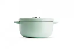 Каструля чавунна з кришкою KitchenAid 22 см 3,3 л колір фісташковий (CC007433-001) - мініатюра 4