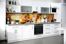 Кухонний фартух Осінній Час для кухні наклейка ПВХ жовте листя осінь 60х250 см Happy Pocket Z180534 - мініатюра 6