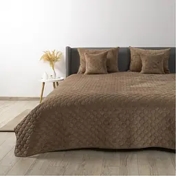 Покрывало ТЕП полуторное Velour Ромб круглый 4-00515-22383 150х210 см капучино