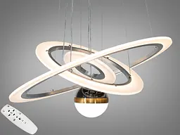 Підвісна LED-люстра з пультом та підсвічуванням 90 Вт Diasha 2327-600+400+200NEW HR