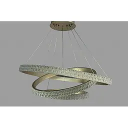 Підвісна люстра LED у зал Linisoln 1956 металевий Champagne Metallic LED-стрічка 80*60*40 см 140 Вт - мініатюра 4
