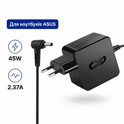 Блок живлення CYD 45 Вт 19 В 2.37 A (4.0 x 1.35 мм) для ноутбуків ASUS Vivobook, ZenBook, Transformer Book чорний (SKU-064) - мініатюра 2