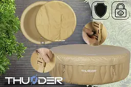 Джакузі-SPA надувне Thunder LATTE 6-місне + коричневі меблі з ротанга – 4 шт (LATTE-HALF-BROWN) - мініатюра 4