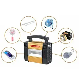 Кемпінговий акумуляторний ліхтар LM-367 (COB + 3xLamp) + сонячна панель + Power Bank (1 режим) - мініатюра 2