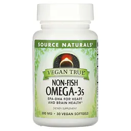 Омега-3 з морських водоростей Source Naturals Non-Fish Omega-3 300 мг 30 капс