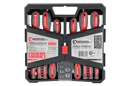 Набір викруток з бітами і торцеві головки Intertool VT-3363 PH x SL x T (у наборі 63 предмета) - мініатюра 8