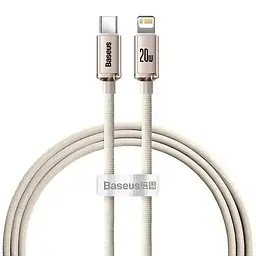 Кабель Baseus Crystal Shine Series Fast Charging Data Cable Type-C to iP 20W 1.2m Розовий