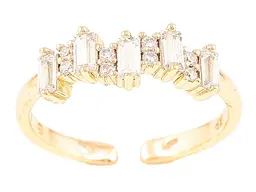 Каблучка XUPING Позолота 18K "Кришталева доріжка" (260929) р.18-19