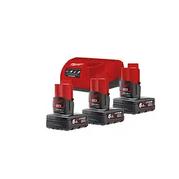 Енергокомплект Li-Ion MILWAUKEE, M12 NRG-603 (ЗУ С12 С, 3х6Аг B6) - мініатюра 2