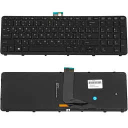 Клавіатура для ноутбука HP (ZBook: 15, 17 series) rus, black, підсвічування клавіш, без джойстика