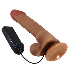 Вібратор Baile Beautiful Encounter RealDeal 9.4", 24 см (коричневий) - мініатюра 4