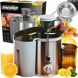 Соковитискач центрифужний Mesko MS 4126 600 Вт нержавіюча сталь + контейнер для соку 0.45 л сріблястий - мініатюра 5