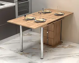 Кухонний стіл Gamma Style Кардамон Дуб Сонома (700x700x750) - мініатюра 3