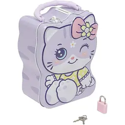Скарбничка металева Котик-сумочка, 16 см, S-274 (В асортименті)