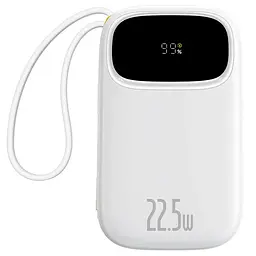 Зовнішній акумулятор Baseus Power Bank EnerFill FC31 Dual-Cable 10000mAh 22.5W (PPQD3-1022D) White - мініатюра 3