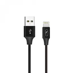 Кабель SkyDolphin S55L Neylon USB - Lightning (M/M), 1 м, Чорний (SDUSB-000434)