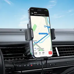 Тримач Hoco Speed wireless fast charging Car holder HW13 air outlet 15W 4.5-7" - мініатюра 2