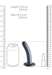 Фалоімітатор Ouch! Smooth G-Spot Dildo 5'' 12.4 см (сірий) - мініатюра 14