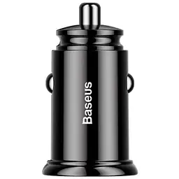 Автомобільний зарядний пристрій Baseus Circular Plastic А + А 30 W Black (CCALL-YD01) - мініатюра 2