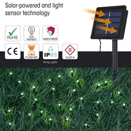 Вулична світлодіодна гірлянда Canopus Solar LED String Light 200 світлодіодів 22 метри – багатобарвний. - мініатюра 7