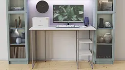 Комп'ютерний стіл Ferrum-decor Кевін 75x140x70 сірий ДСП Білий 16мм (FRD-101757) - мініатюра 4