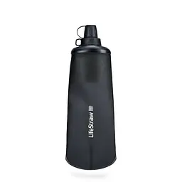 Пляшка-фільтр для води LifeStraw Peak Squeeze 650 ml Dark Grey (1033-LSW LSPSFMLGRWW) - мініатюра 2
