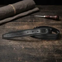 Чоловічий брючний ремінь Tony Perotti з натуральної шкіри 571/35 NERO (90353) чорний 115-130 см - мініатюра 7