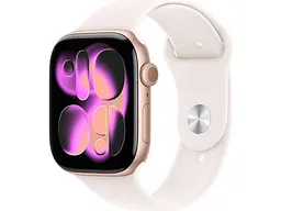 Смарт-годинник Apple Watch Series 11 GPS 46mm Rose Gold Alu. Case w. Light Blush S. Band - S/M (MEV64)