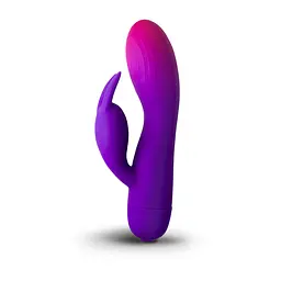 Вібратор-кролик Rocks Off Glo Girl - Rabbit, 2 мотори, 10 режимів, на батарейках - мініатюра 3
