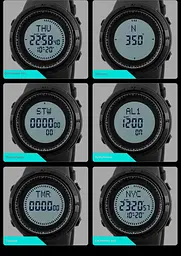 Годинник чоловічий спортивний з компасом Skmei 1254 Compass (Чорний) - мініатюра 10