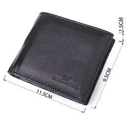 Шкіряне чоловіче портмоне із затискачем ST Leather 22481 чорний - мініатюра 3