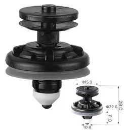 Кліпса кріплення Внутр. оздоблення двері Audi A6 Seat Skoda VW 6Q0868243 (C1250)