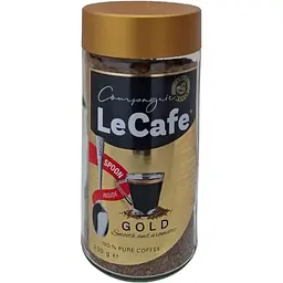 Кофе растворимый Le Cafe Gold, 200 г, стеклянная банка + ложка в подарок