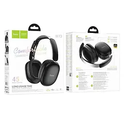 Накладні бездротові навушники W73 Graceful (App) Black Hoco teh0030603 - мініатюра 2