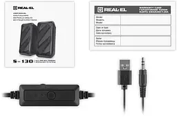 Колонки 2.0 S-130 Black, 2 x 5 Вт REAL-EL teh0021037 - мініатюра 8