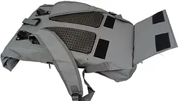 Сумка на багажник Bikemate 2в1, велорюкзак з дощовиком 22 л, сіра, до 8 кг - мініатюра 8